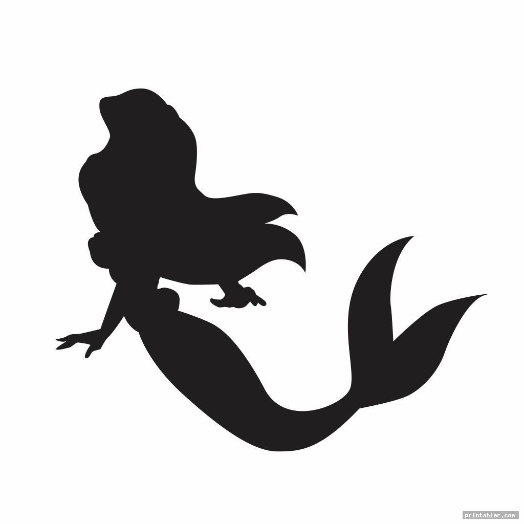 basic the little mermaid silhouette printables