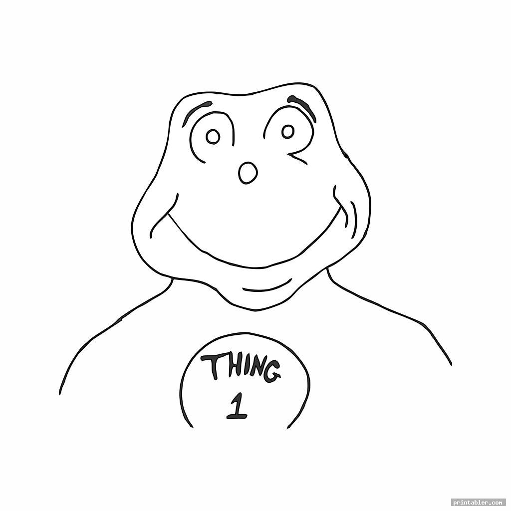 Thing 1 Printable Template