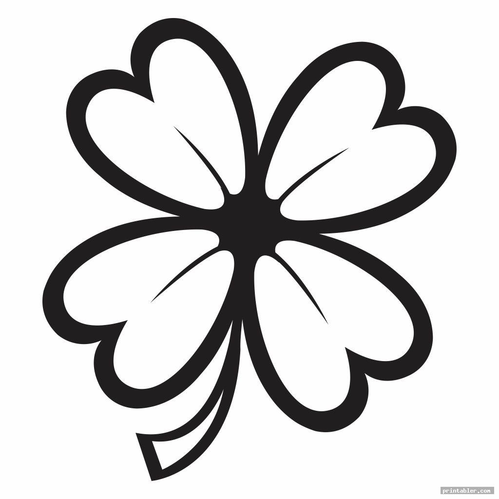 Four Leaf Shamrock Template Printable