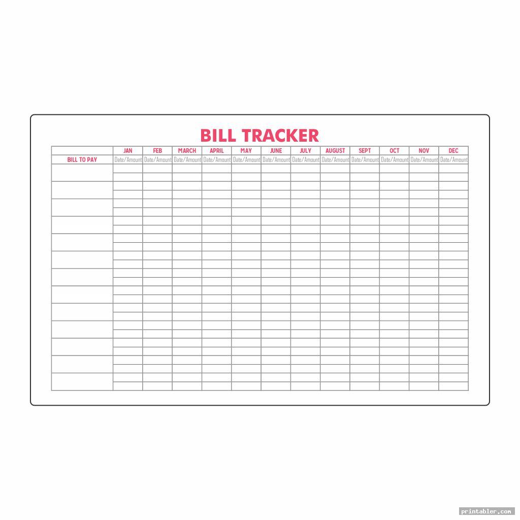 bill tracker organizational printables for moms