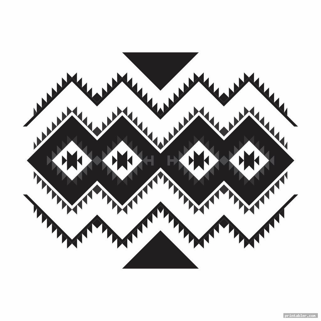 black and white printable native american designs