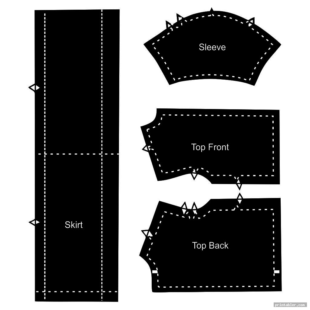 black sleeve barbie clothes printable patterns