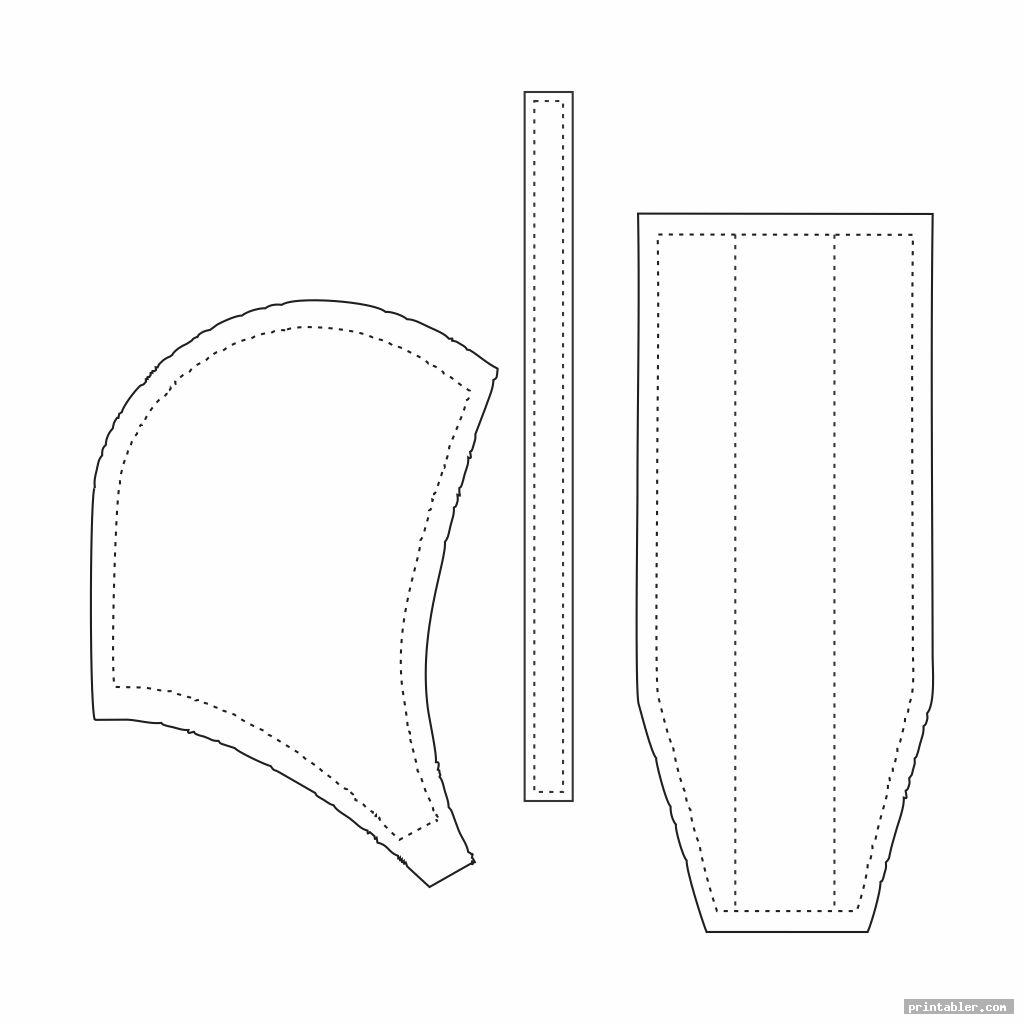 blank printable doo rag sewing pattern