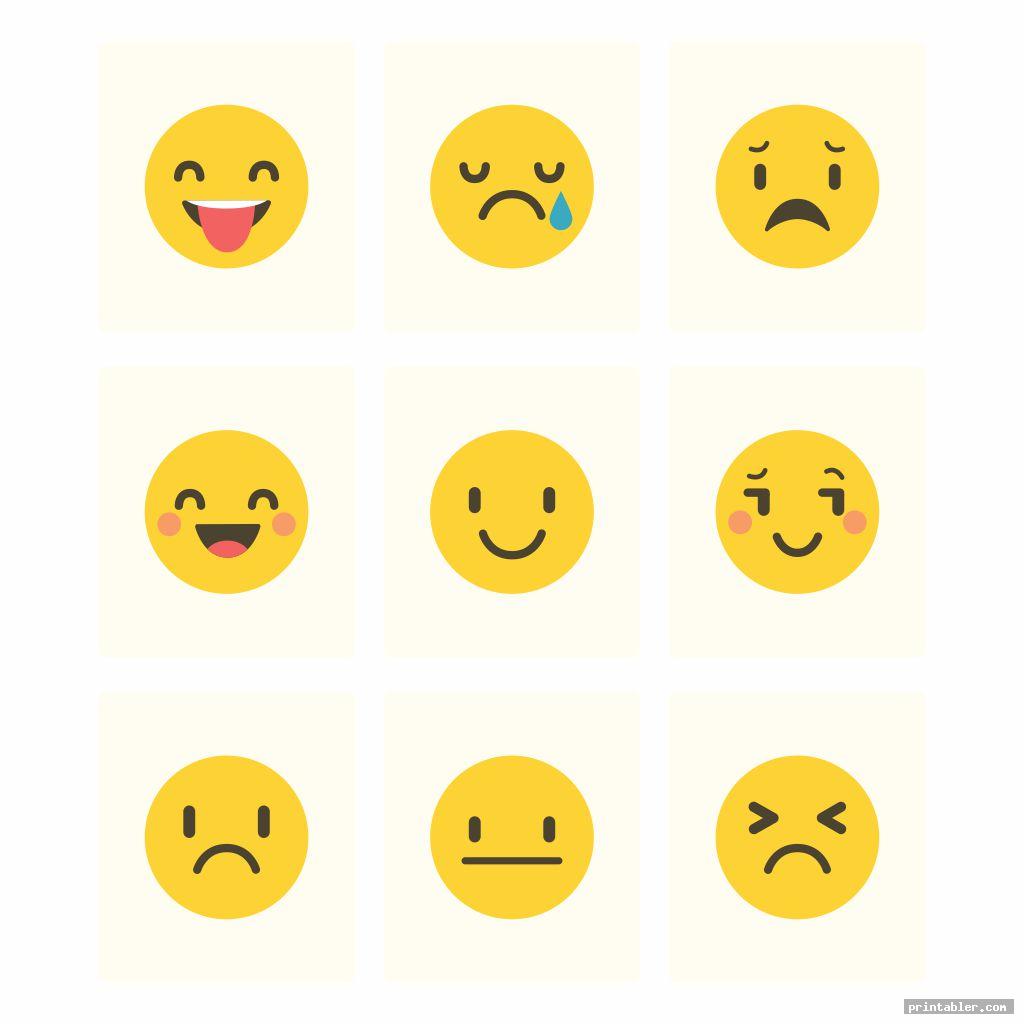 Printable Of Various Emotion Cards Gridgit
