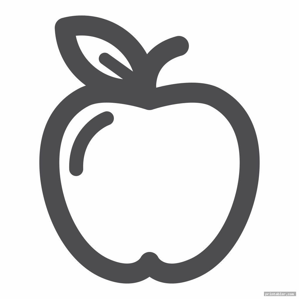 bold printable apple template preschool