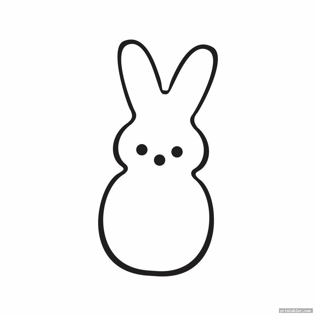 bunny peeps chick template printable