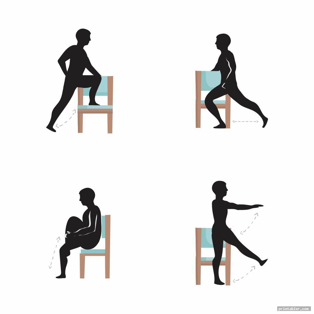 chair gym exercises printable image free