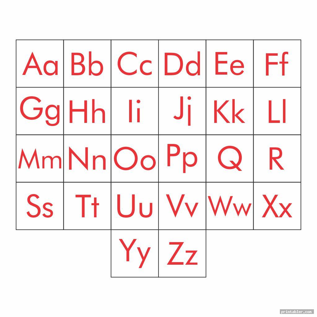 Chart Full Page Alphabet ABC Printable - Gridgit.com