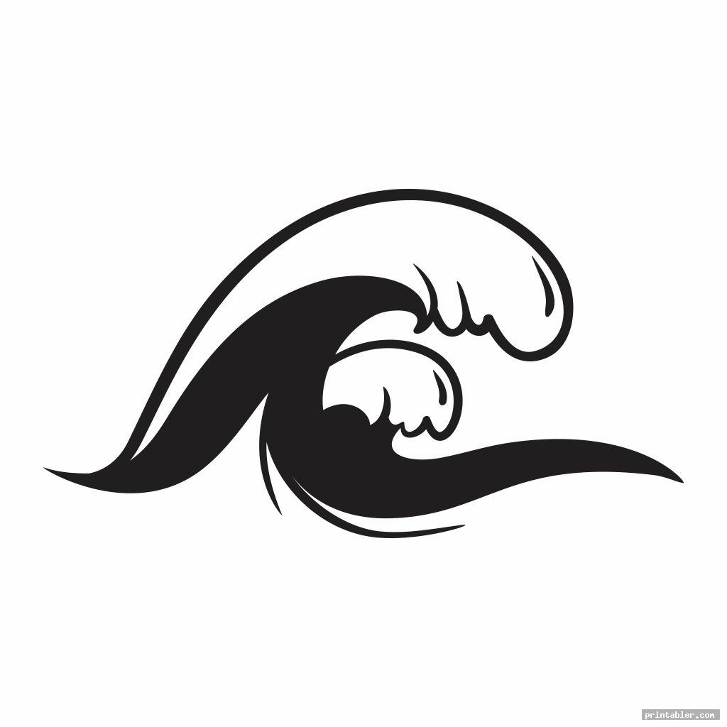 Printable Wave Stencil Image