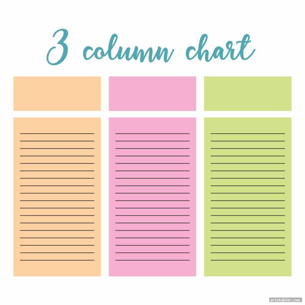 3 Columns Chart Printable Templates