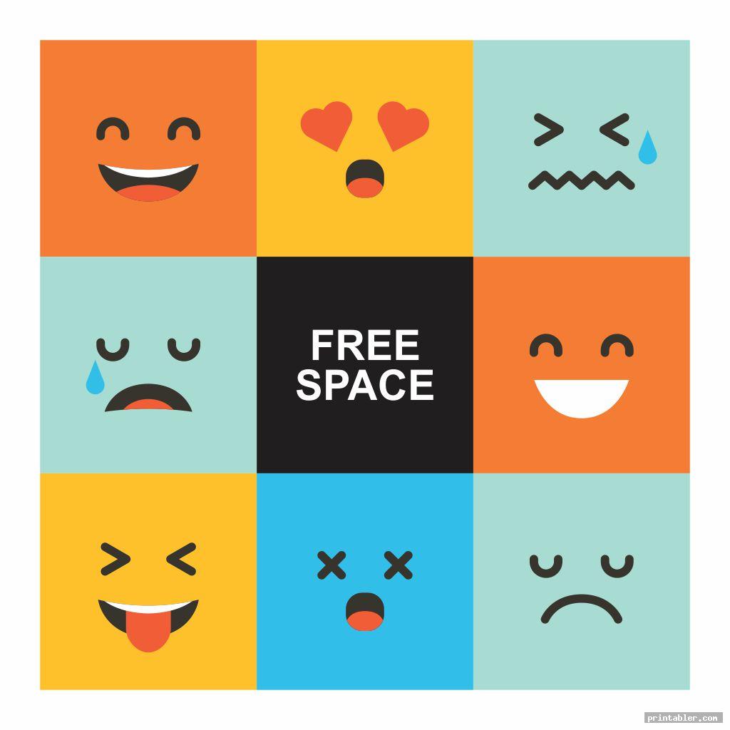 colorful emotions bingo printable game