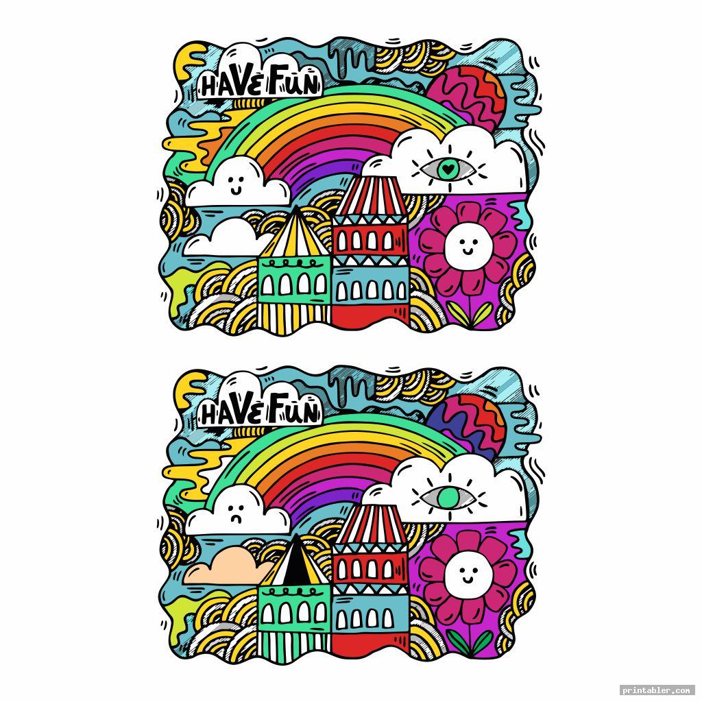 Printable Adult Find The Difference Gridgit