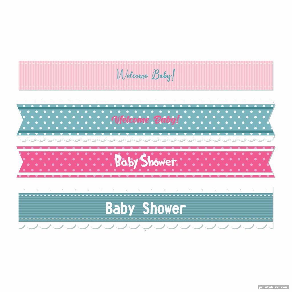 colorful printable baby shower banner template