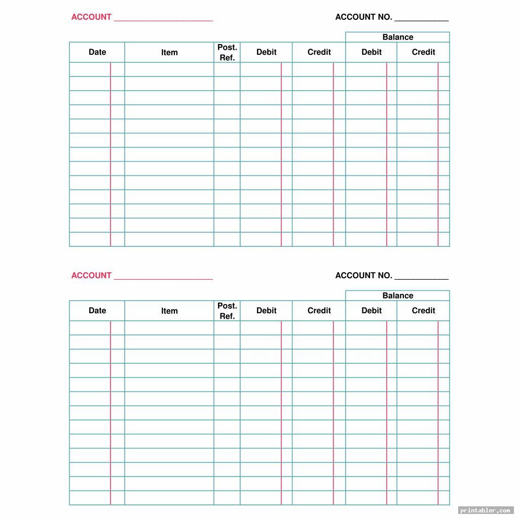 Printable Ledger Paper