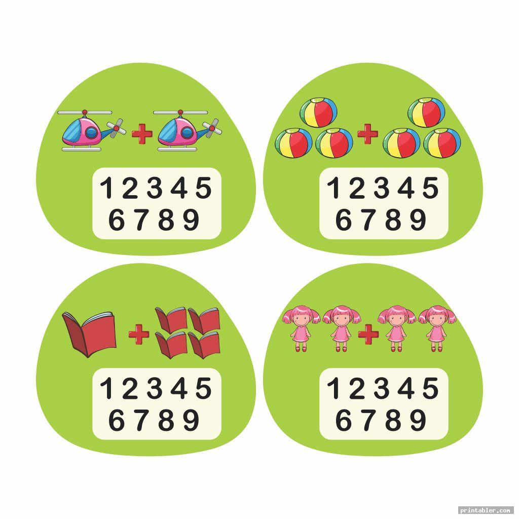 colorful printable number match for preschool