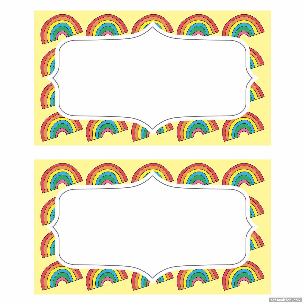 colorful printable rainbow labels