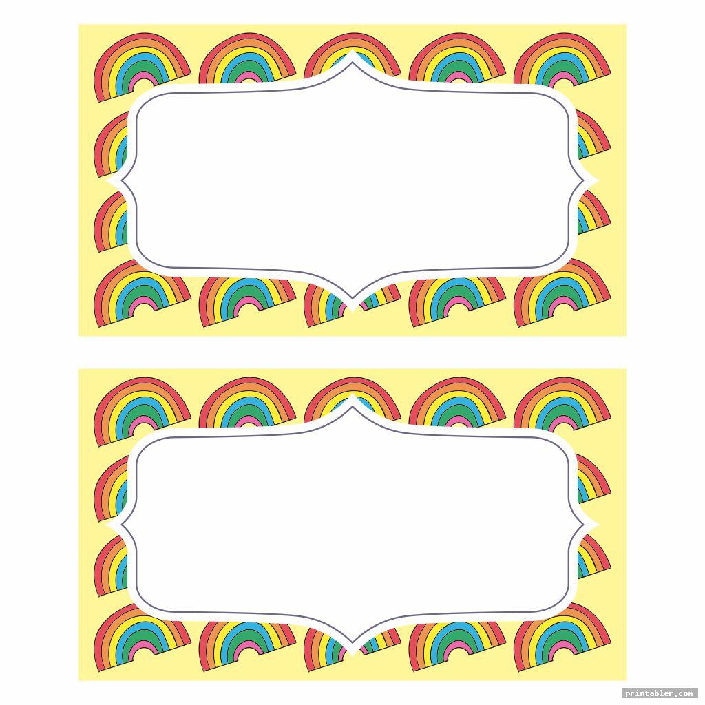 Printable Rainbow Labels Gridgit