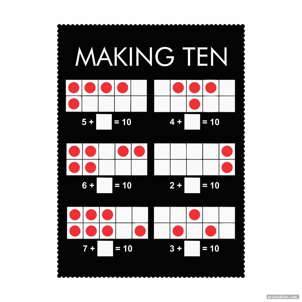 Printable Ten Frame Math Sheets