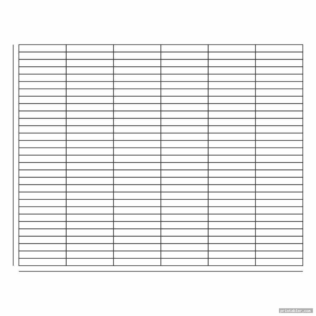 Printable Blank T Charts Templates