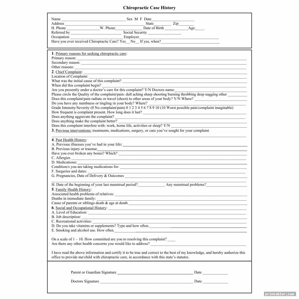 complete printable chiropractic forms soap note