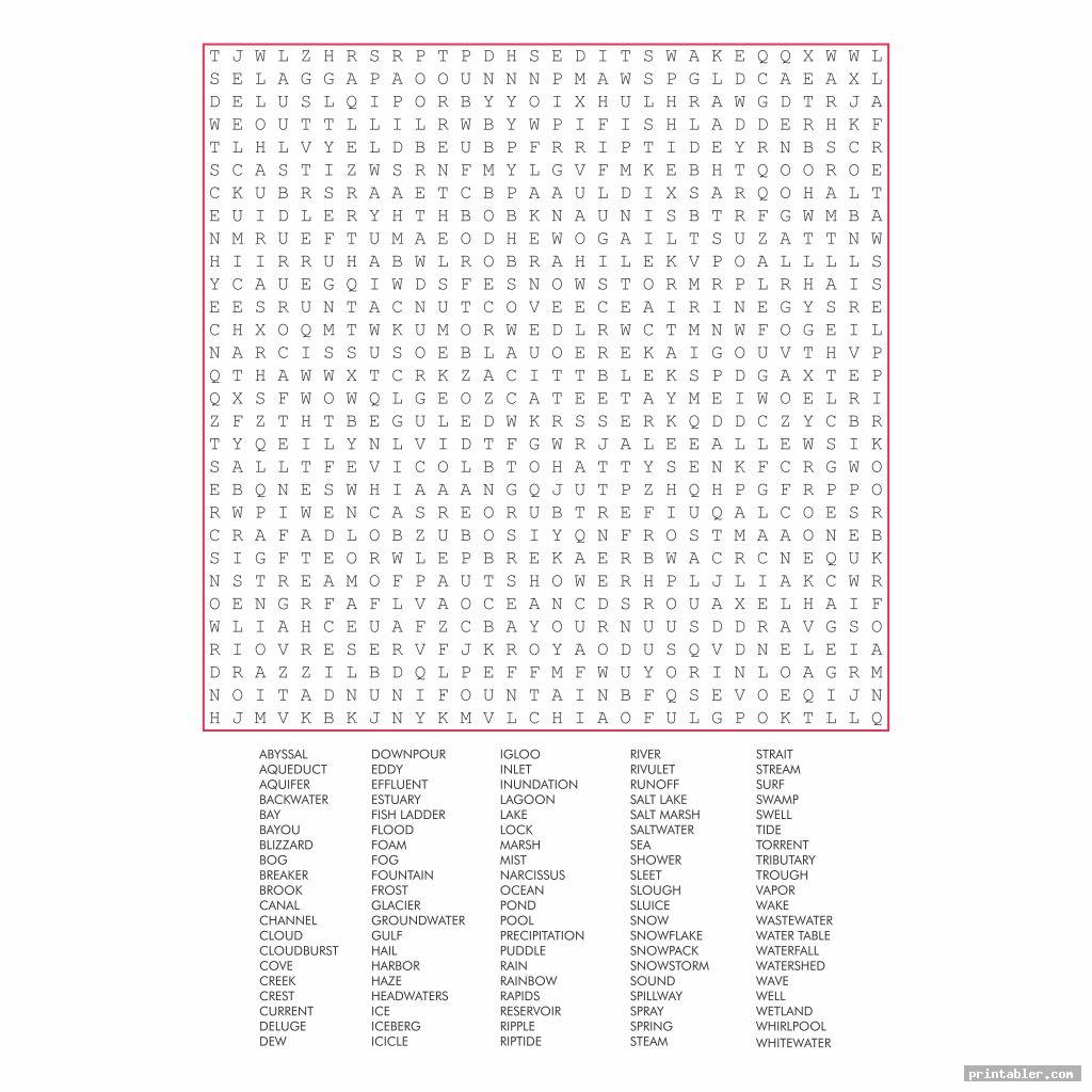 cool 100 word word searches printable