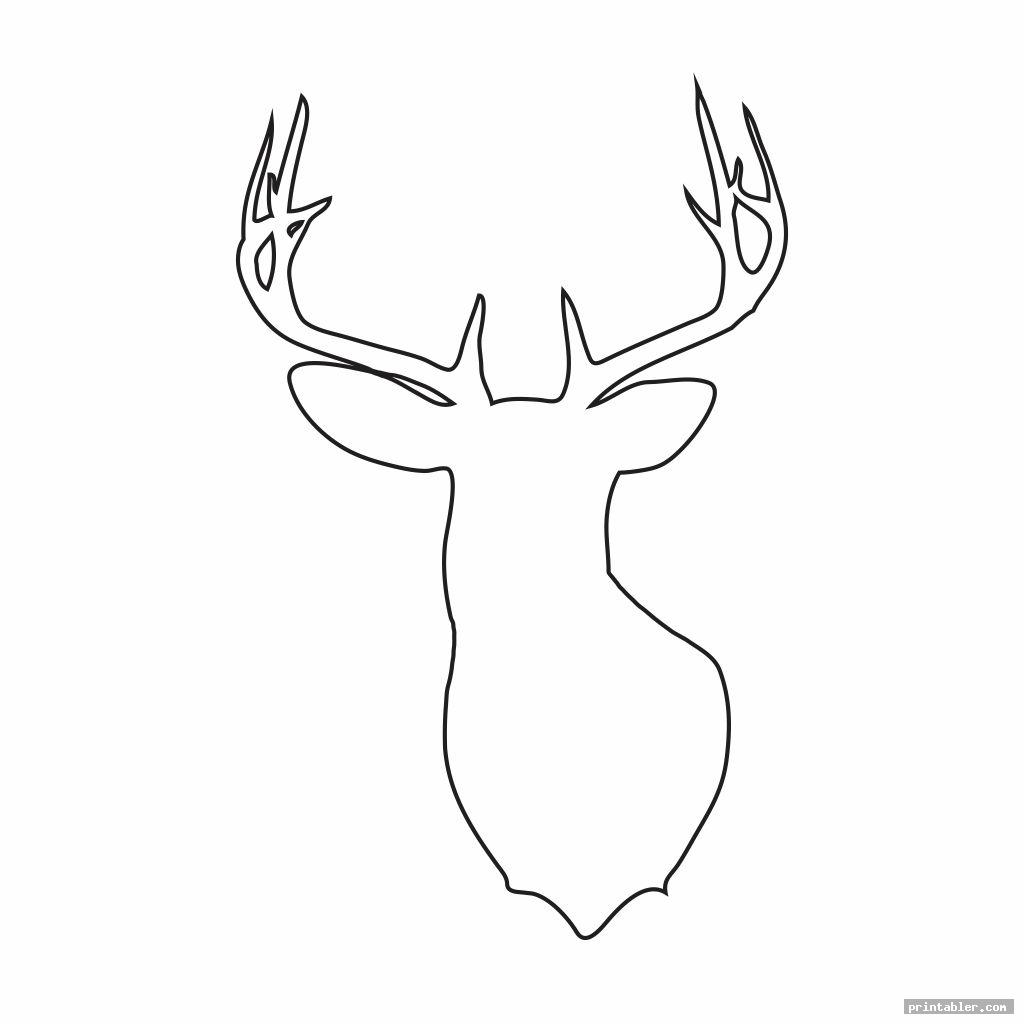 Deer Head Stencil Printable Gridgit