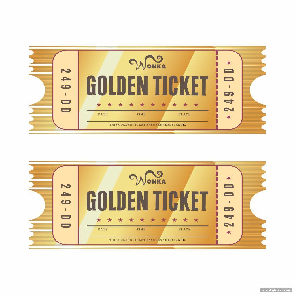 Golden Ticket Wonka Template