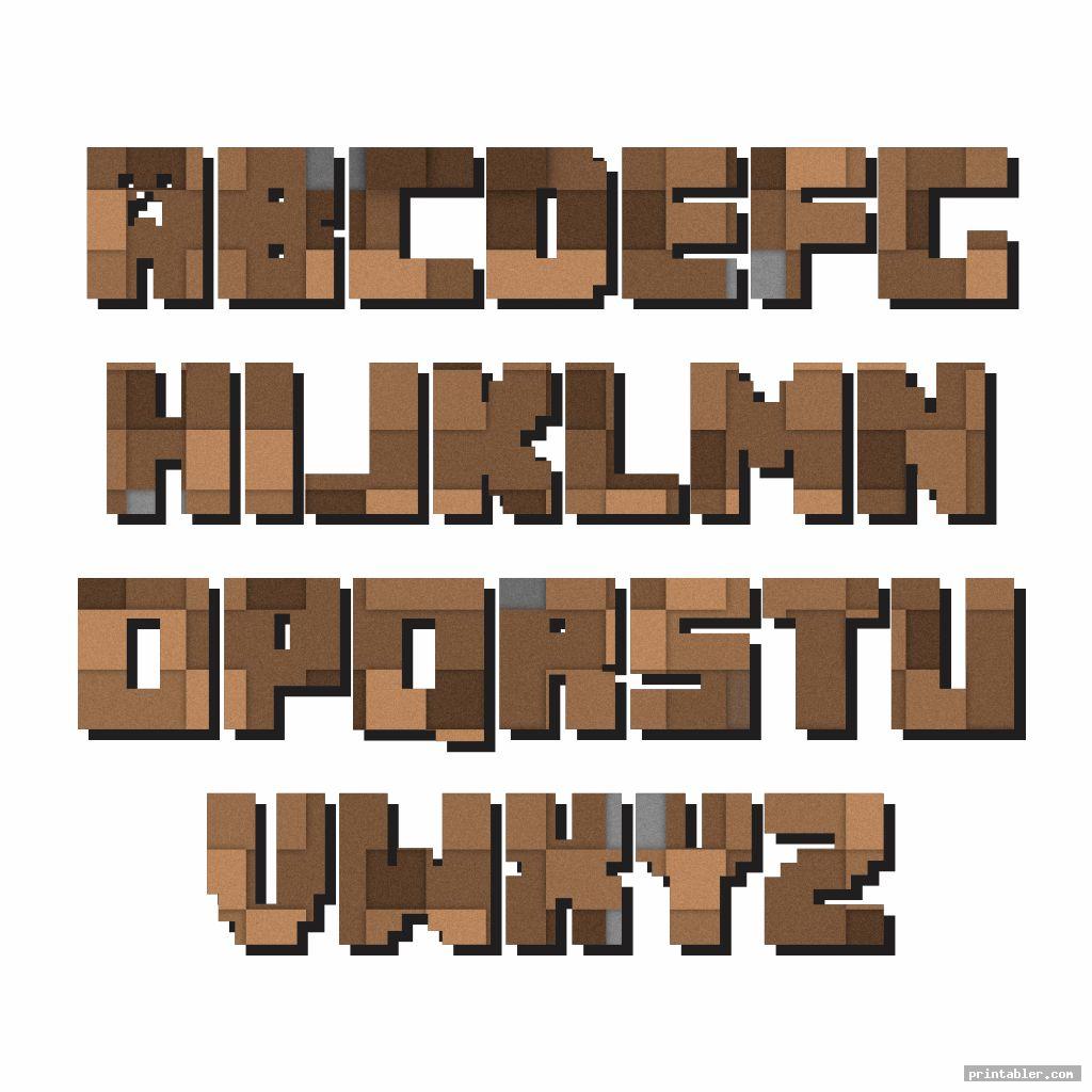 Minecraft Printable Letters