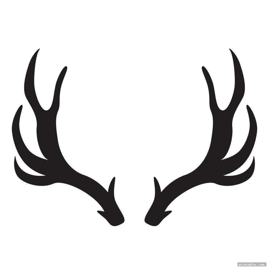 Printable Deer Silhouette Antlers