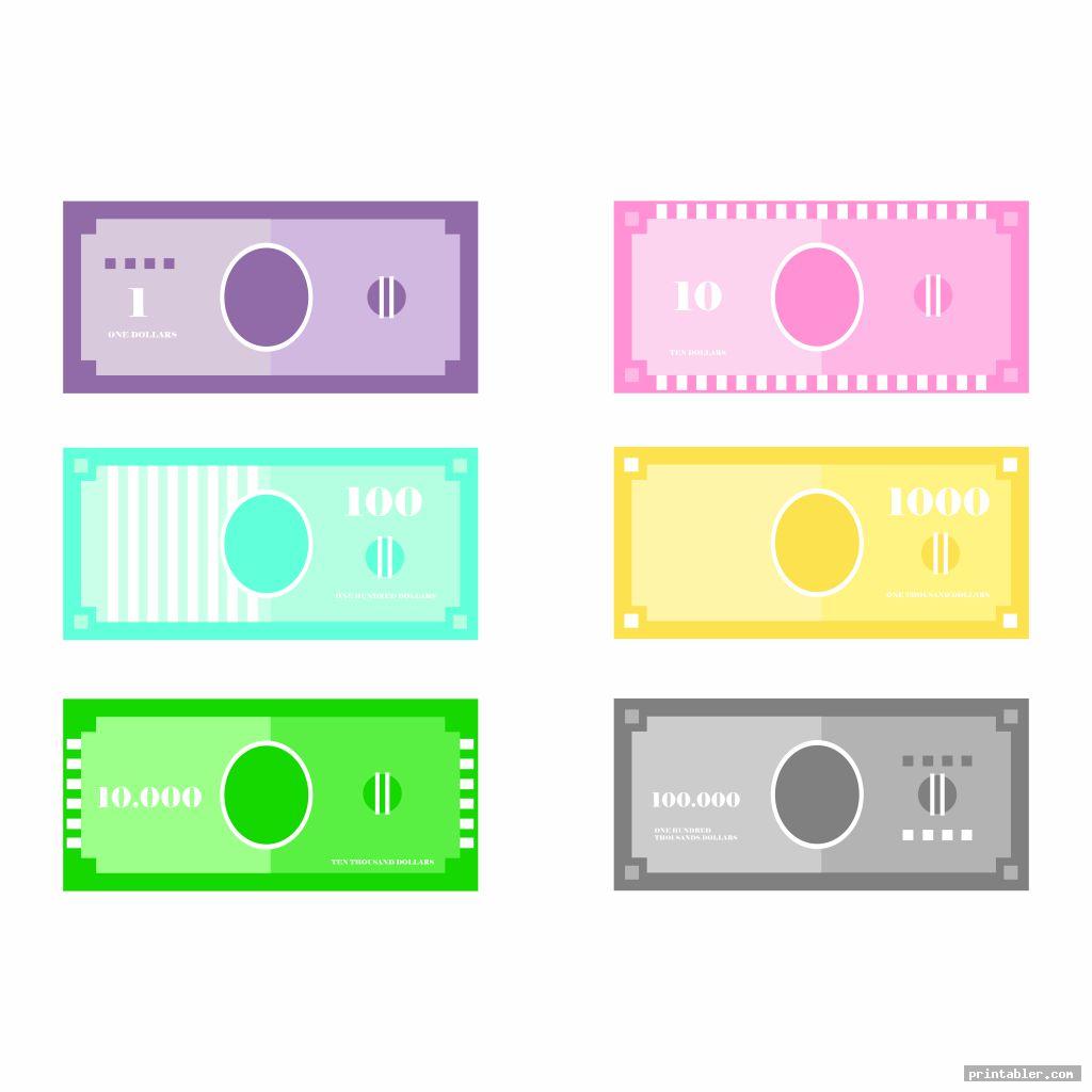 cool printable play money actual size
