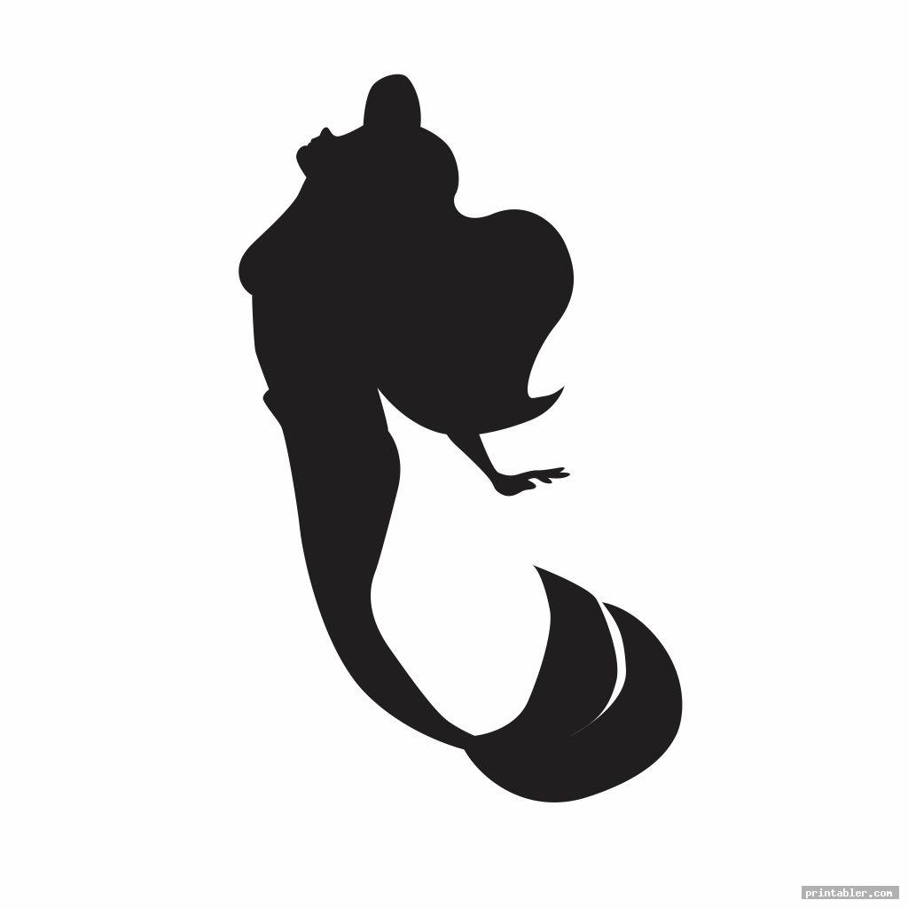cool the little mermaid silhouette printables