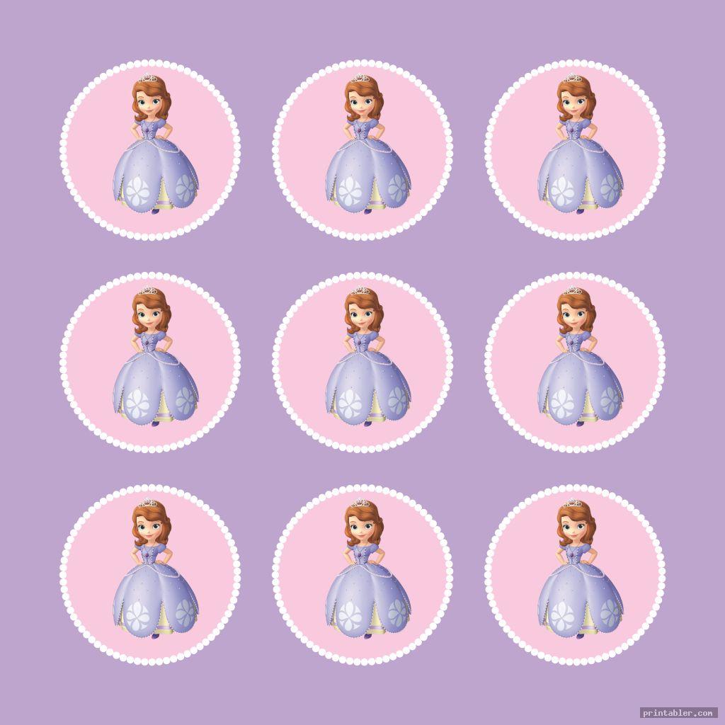 cupcake topper for sofia the first printable banners