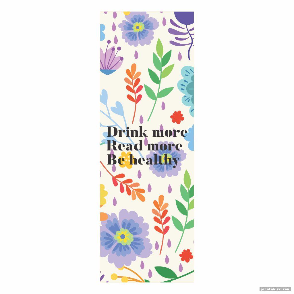 Printable Bookmarks with Flowers with Color