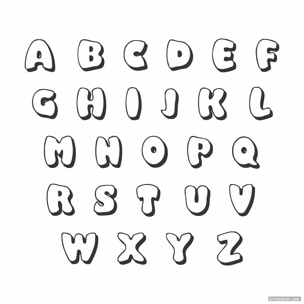 cute printable bubble letters template for use