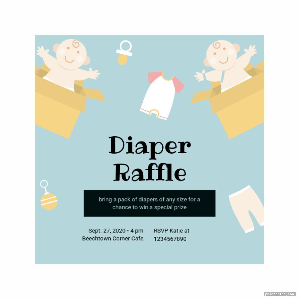 Printable Diaper Raffle Sign