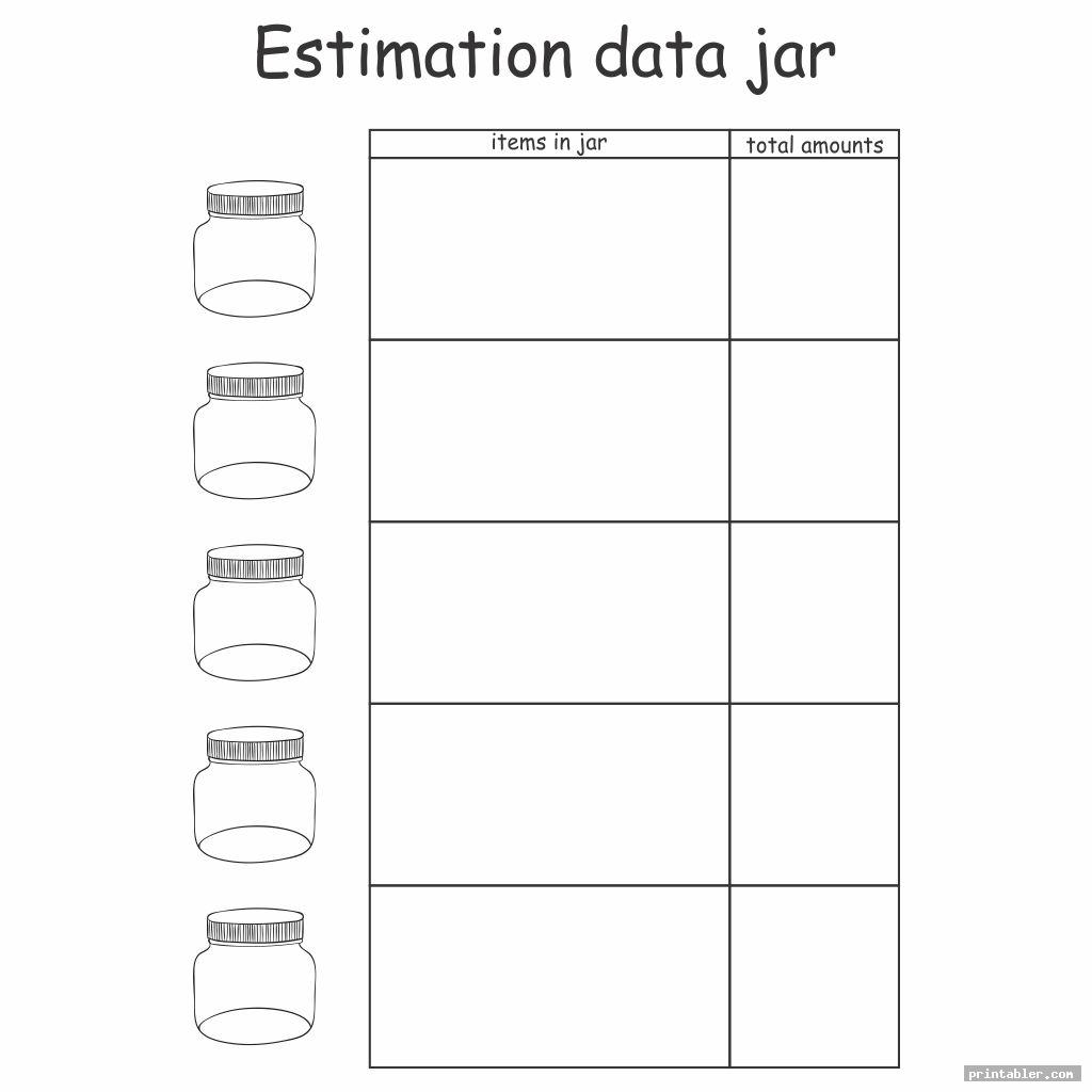 Estimation Jar Printable Gridgit