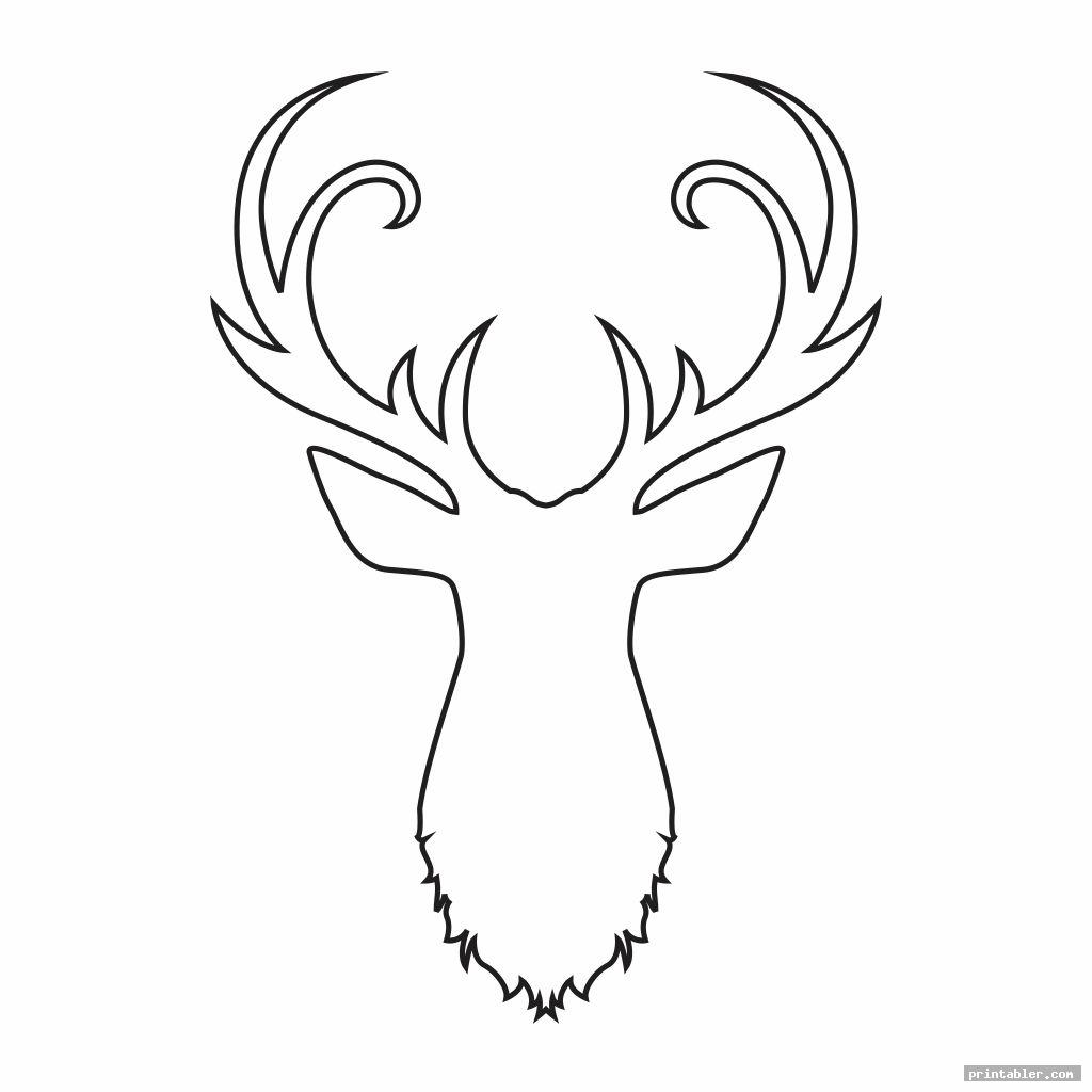 Deer Head Stencil Printable - Gridgit.com