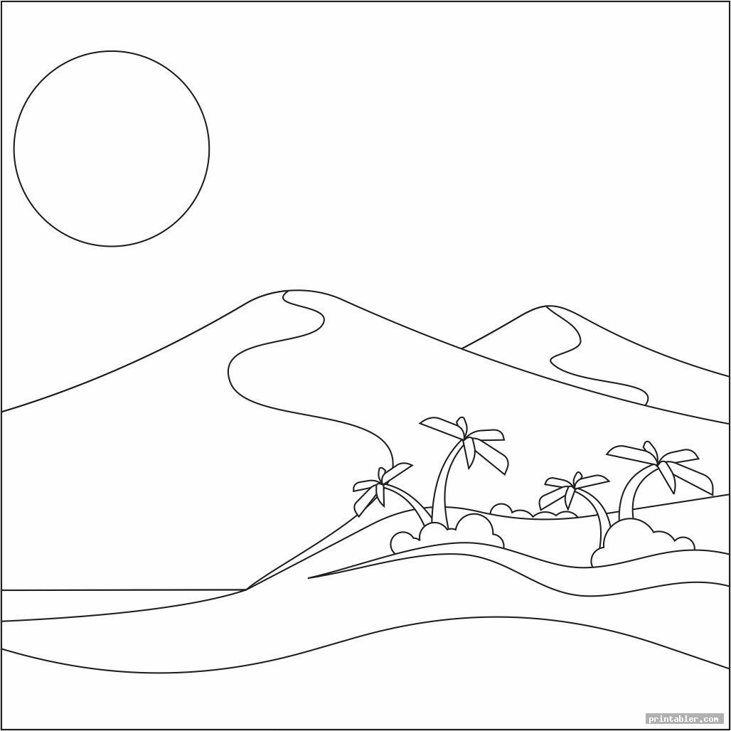 desert coloring pages printable for kids