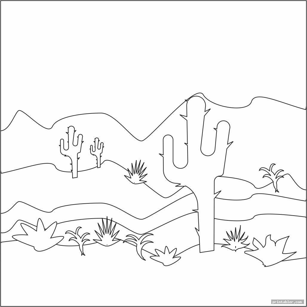 desert coloring pages printable template for use