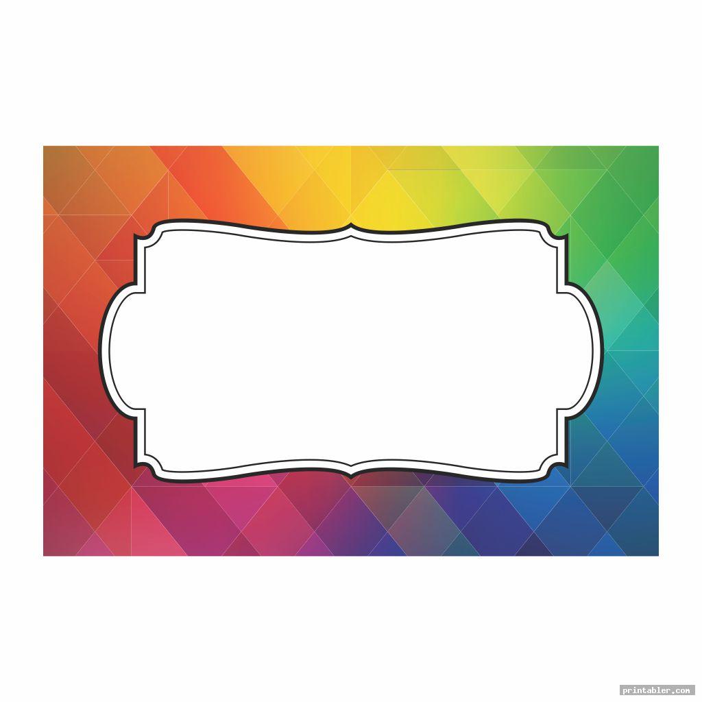 Printable Rainbow Labels