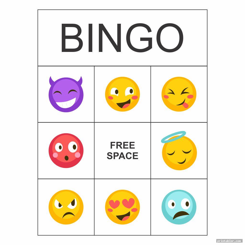 Free Printable Emotions Bingo Cards