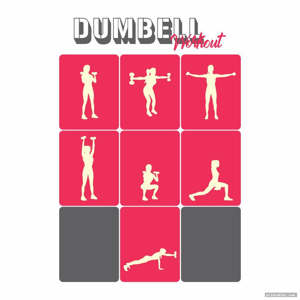 Printable Dumbbell Workout Poster