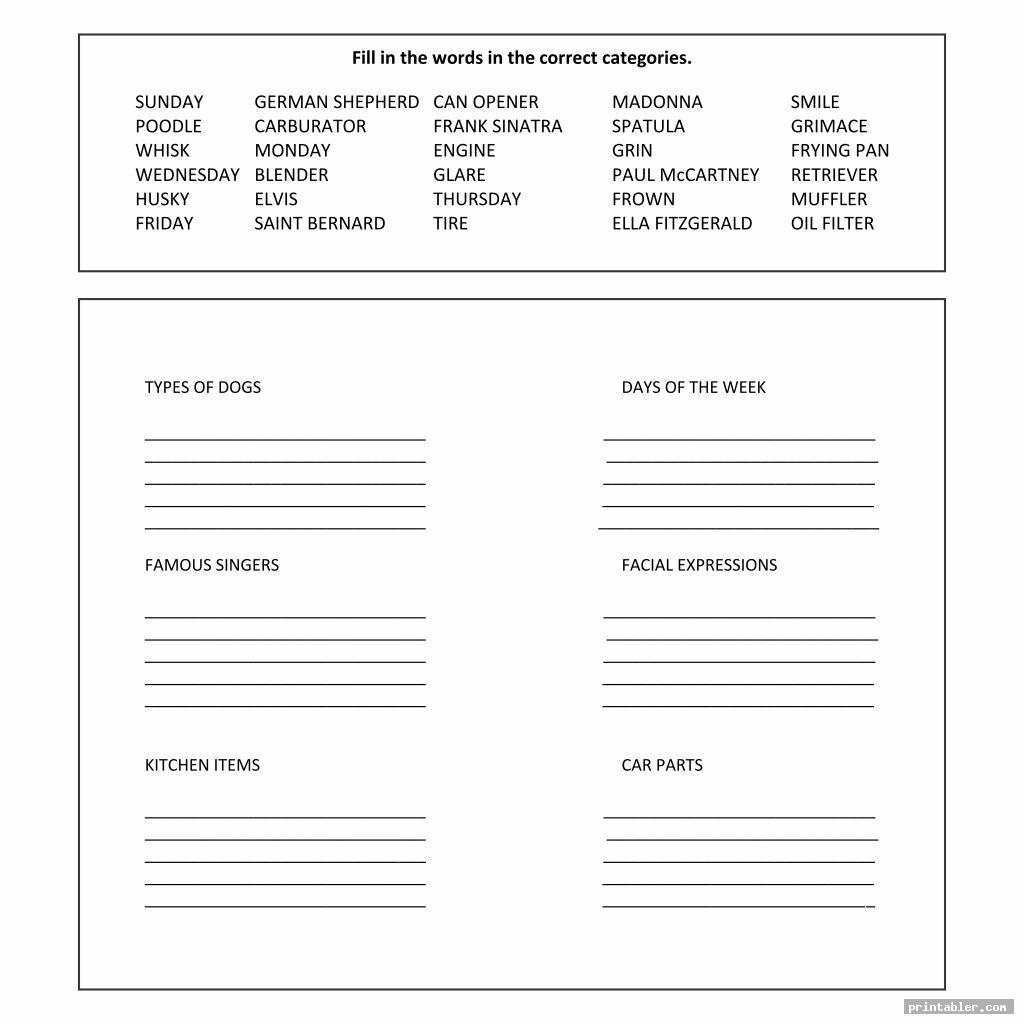Cognitive Activities To Download For Adults Functional Recall