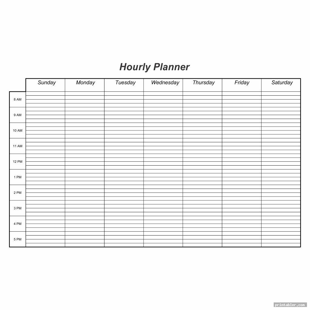 hourly day planner printable pages image free