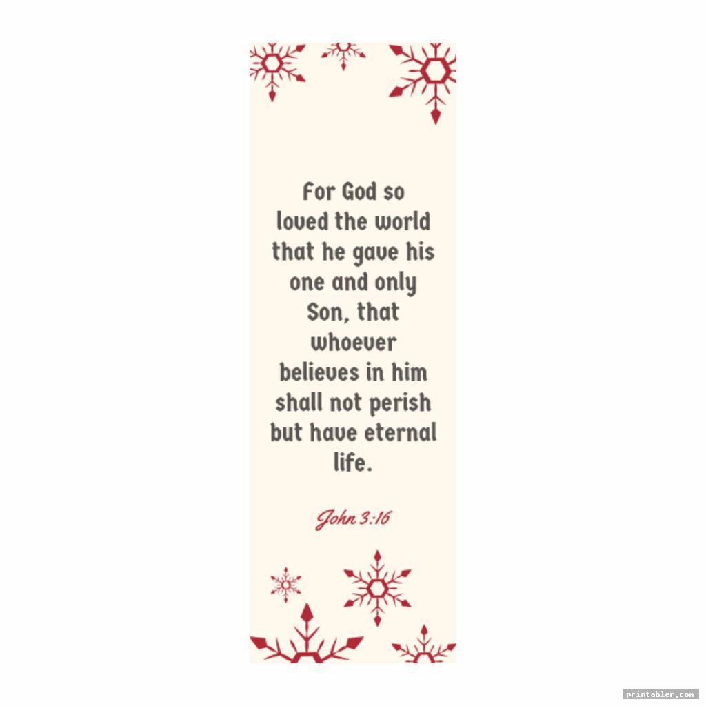 John 3 16 Printable Bookmark