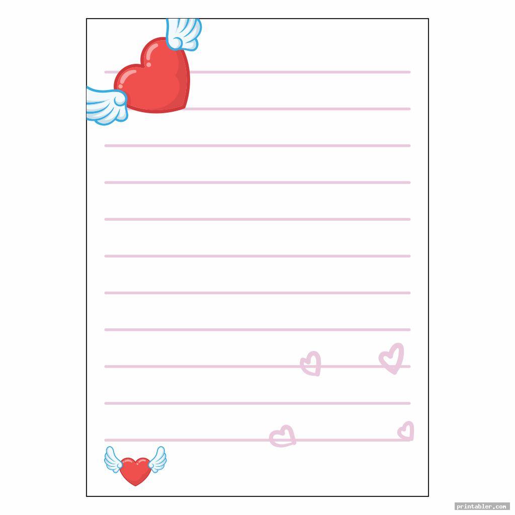 lined printable stationary love image free