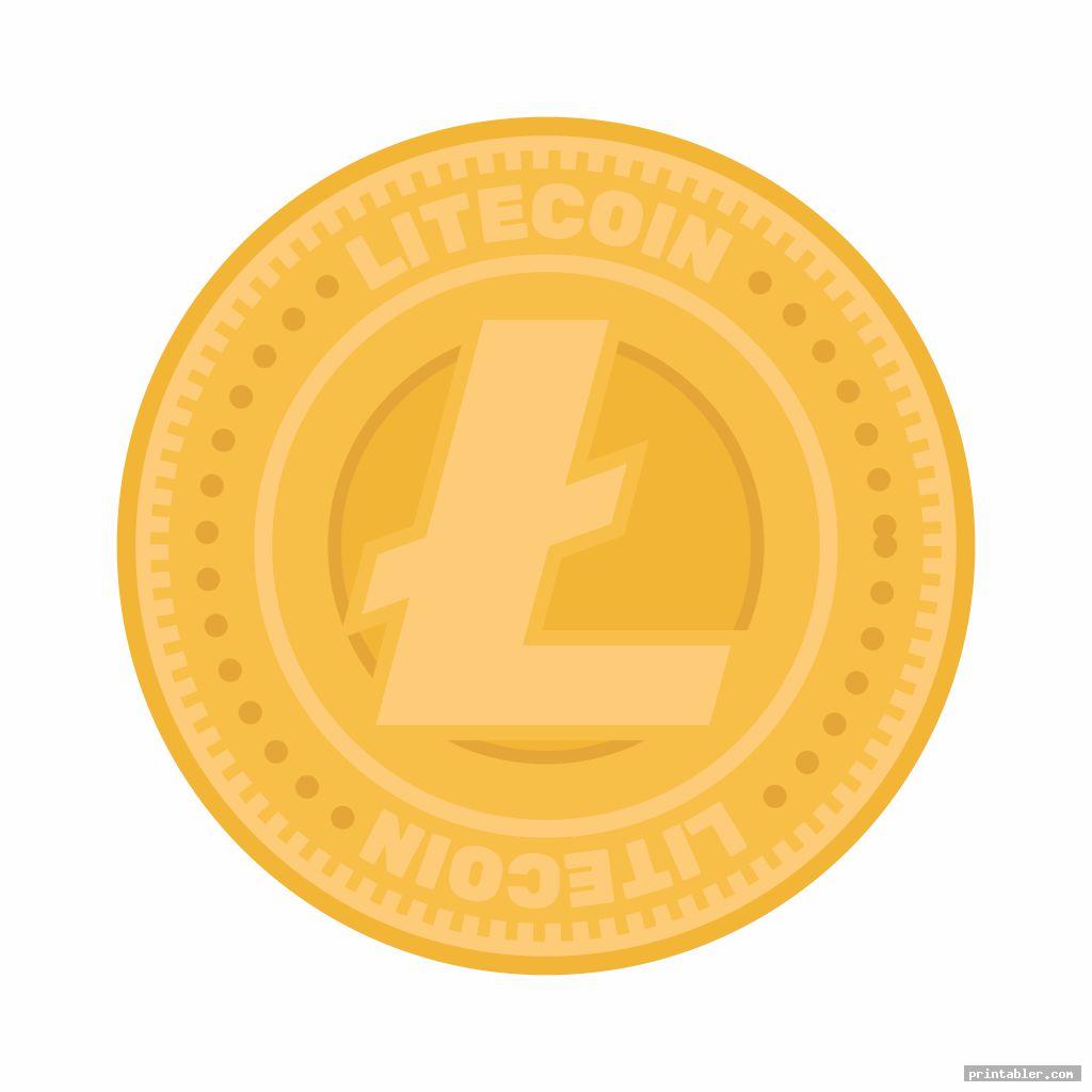 litecoin large printable coins template