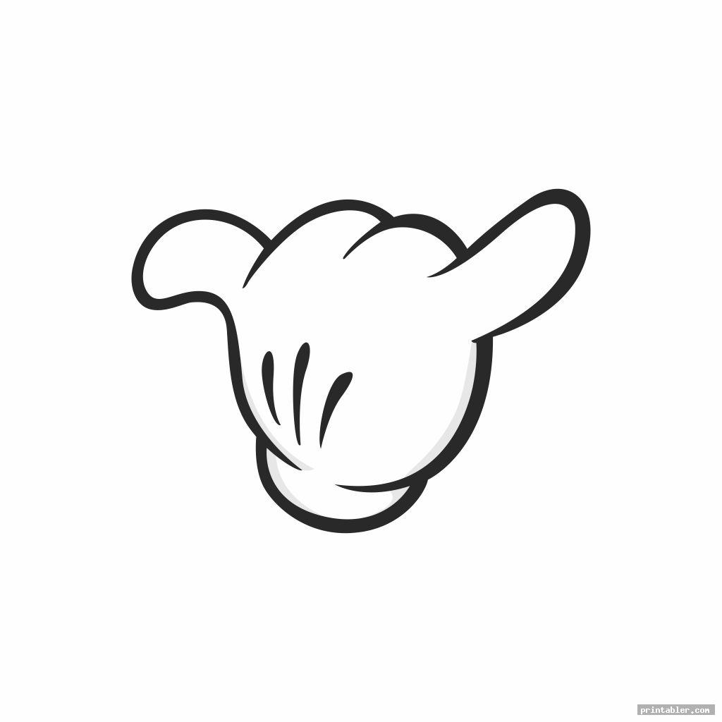 Mickey Mouse Hand Printable Gridgit