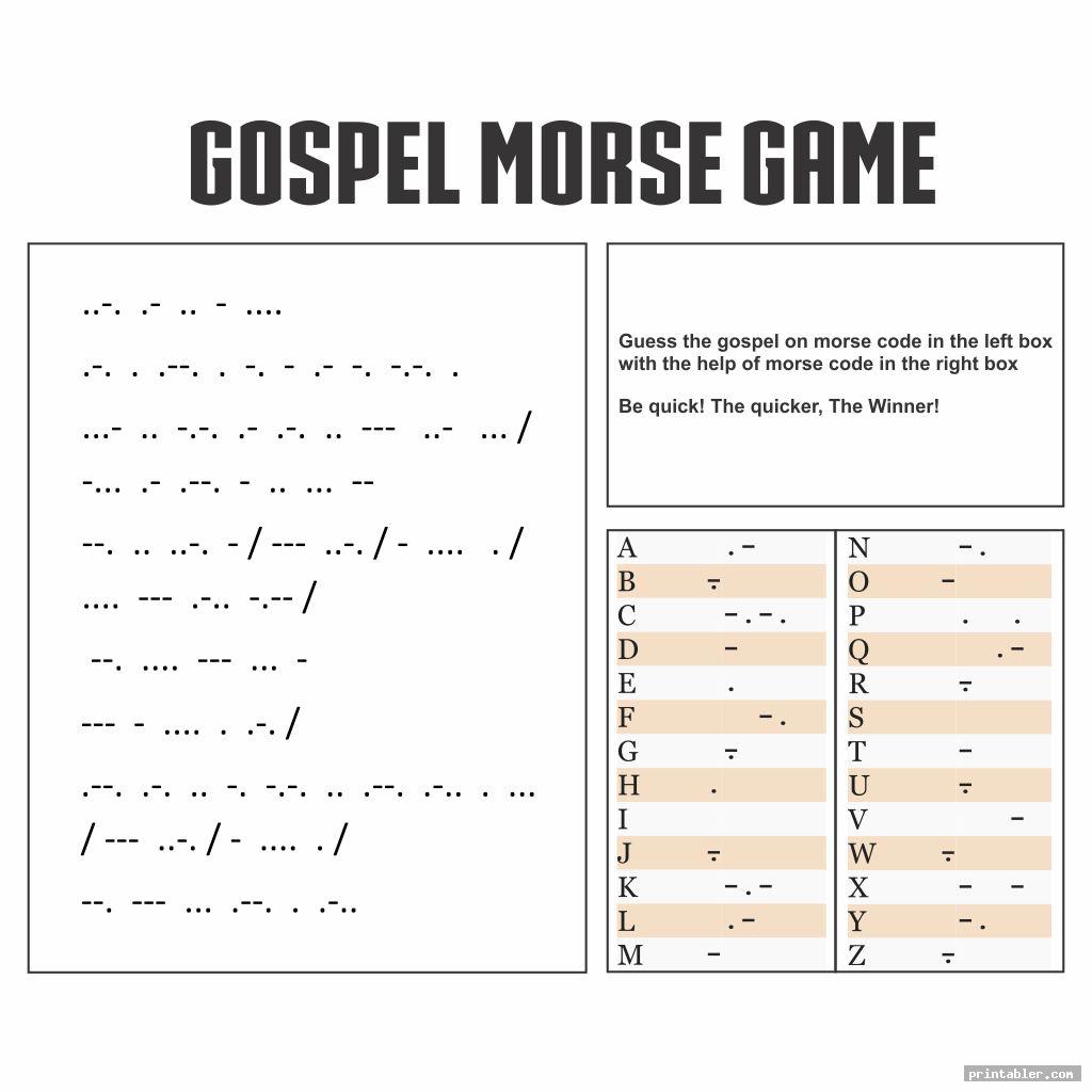 morse games article of faith printables