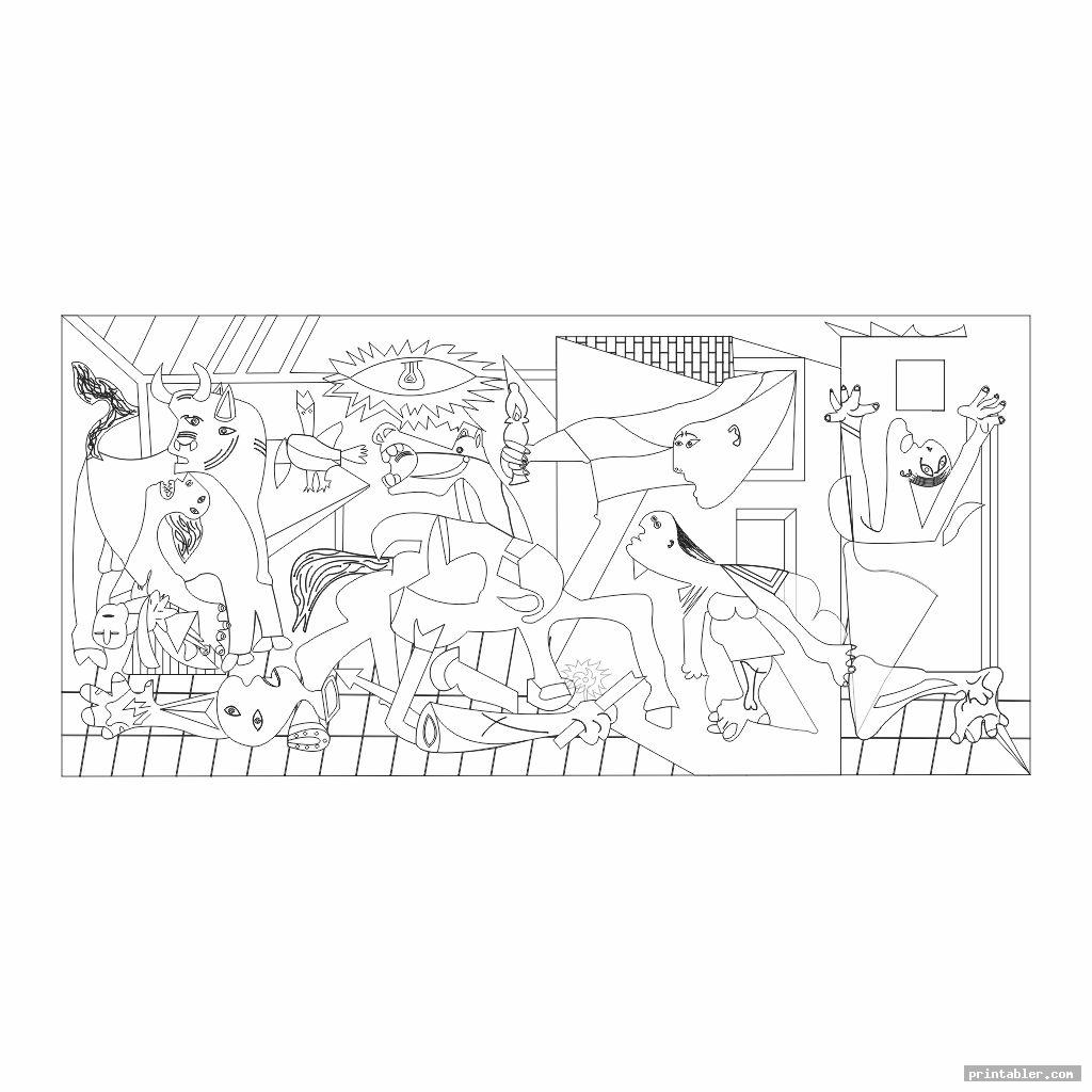 picasso art coloring pages printable image free